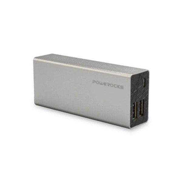 Powerocks Powerocks RS-PR-2AB-SL-6000 6000mAh Rose Stone Universal Extended Battery; Silver 370709